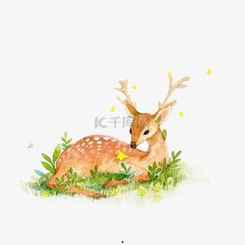 小鹿漫画图片,温馨治愈，童趣盎然